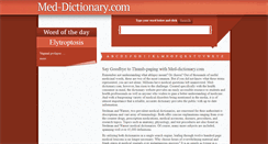 Desktop Screenshot of med-dictionary.com